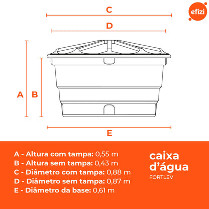 Tampa da caixa d'água Fortlev