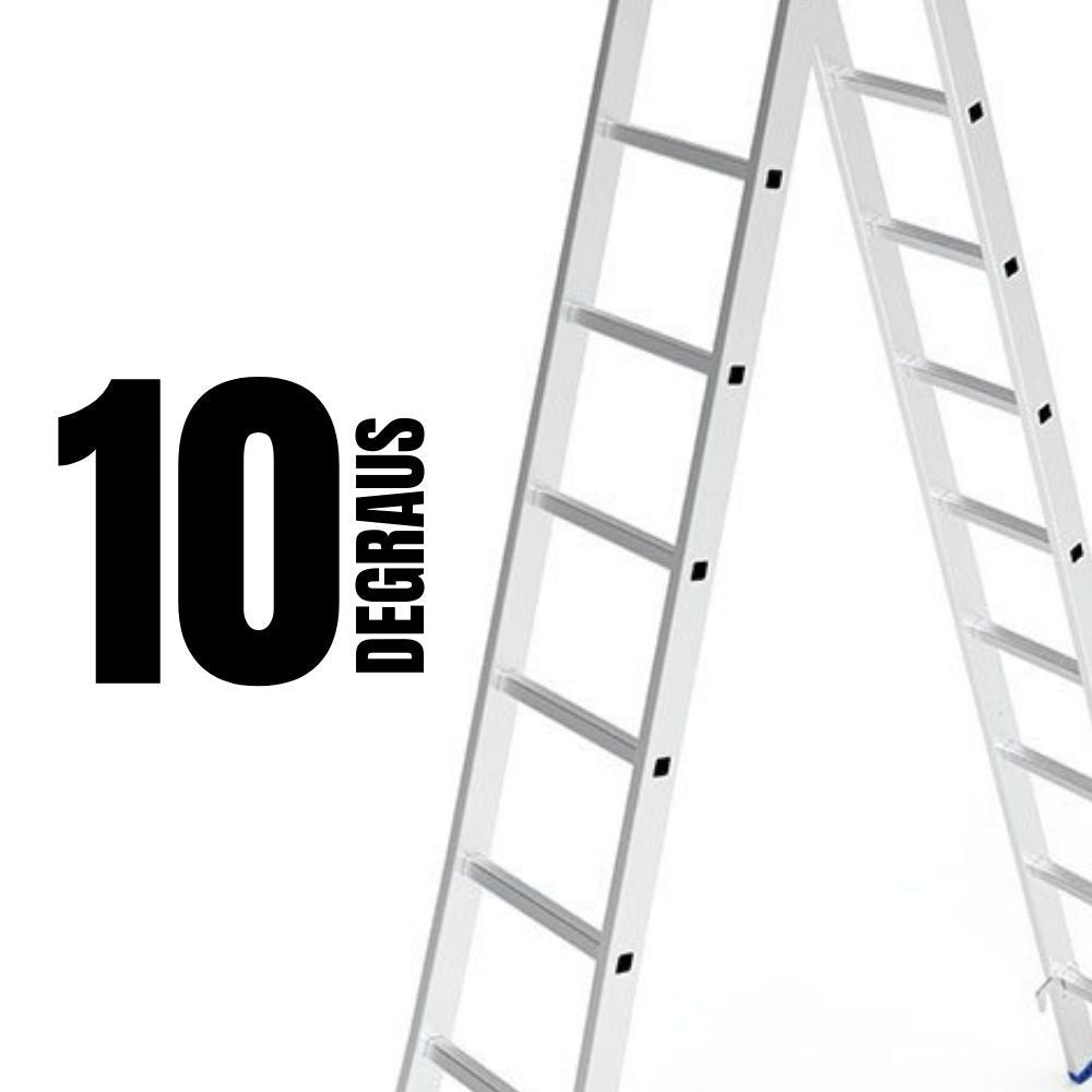 Escada MOR com 10 degraus por seção