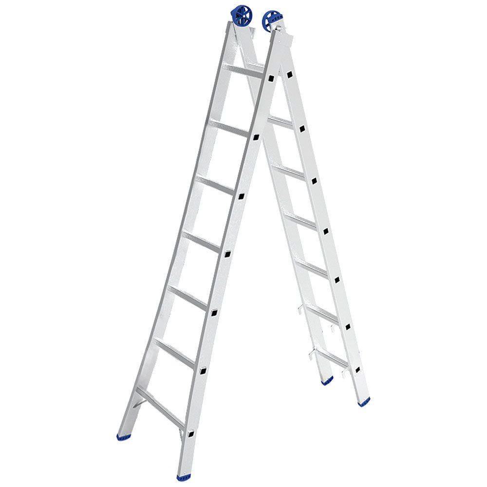 Escada Extensível 3 em 1 2x7 Degraus em Alumínio MOR 5203