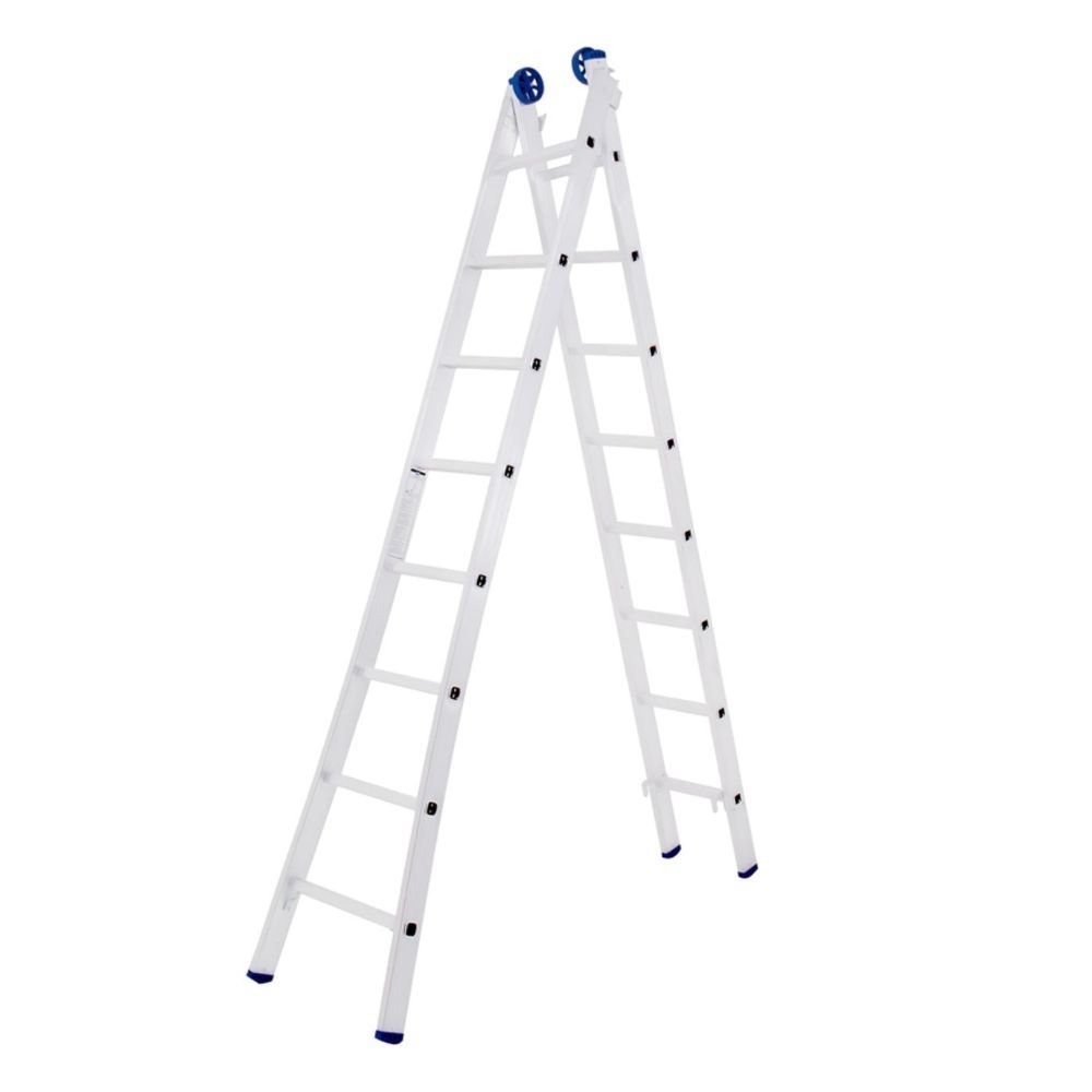 Escada extensível 3 em 1 MOR 2x8 degraus