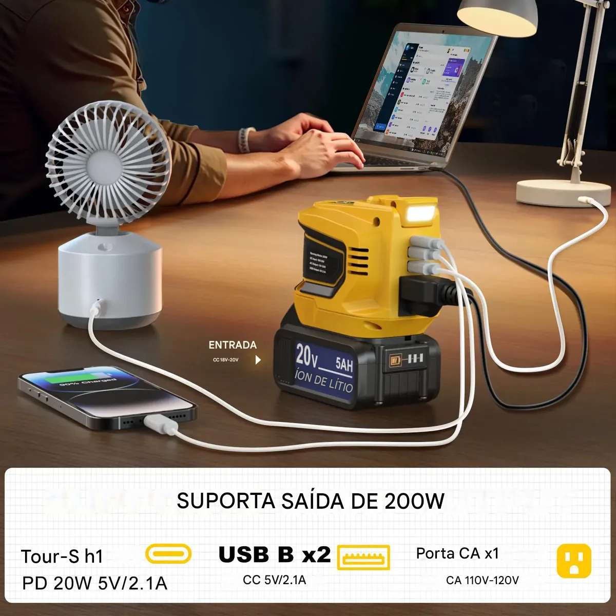 Inversor de Energia Portátil Ecarke 200W