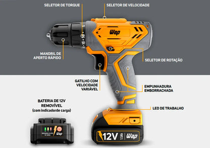 Parafusadeira E Furadeira De Impacto Wf 12k3.2 Wap