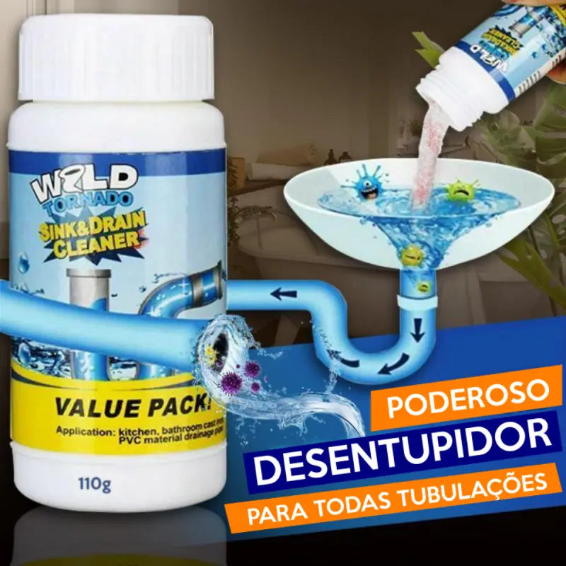 Poderoso Desentupidor de Pias e Ralos Wild Tornado
