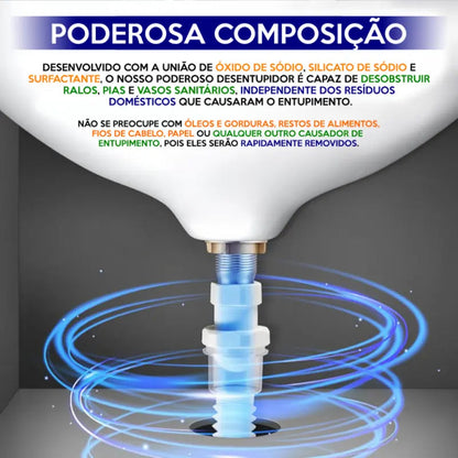 Poderoso Desentupidor de Pias e Ralos Wild Tornado