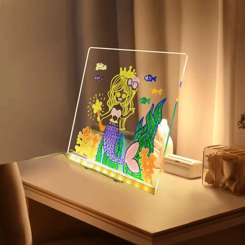 Quadro Mágico para Desenhar com Luz LED Infantil LuzPad