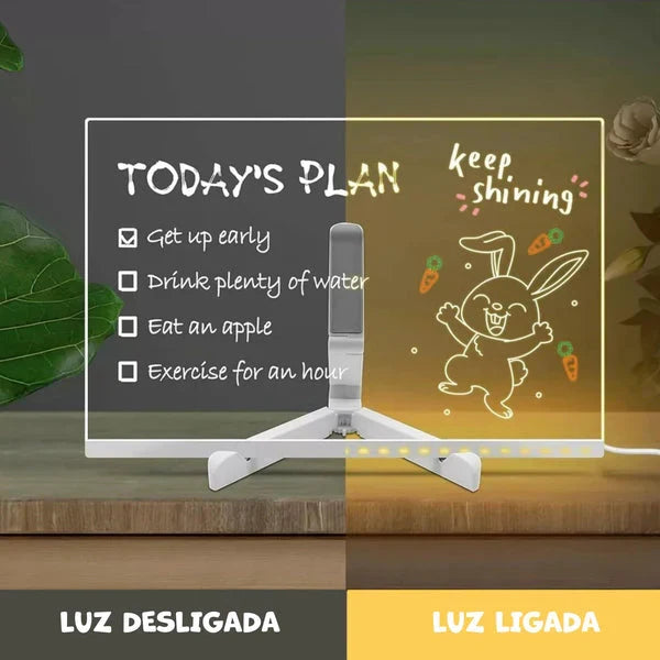 Quadro Mágico para Desenhar com Luz LED Infantil LuzPad