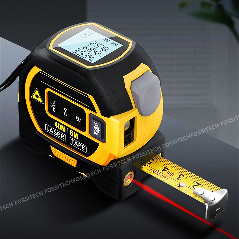 Trena a Laser Digital 3 em 1 com Fita Métrica