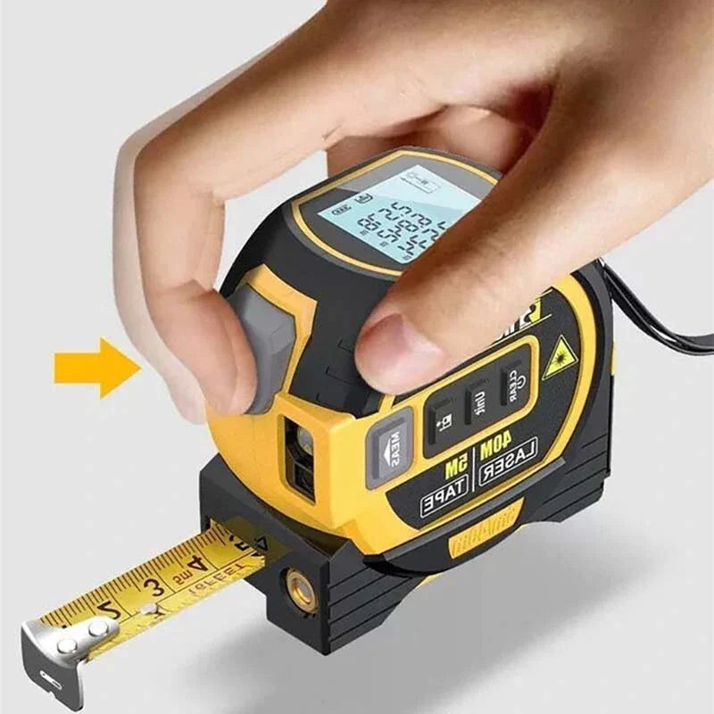 Trena a Laser Digital 3 em 1 com Fita Métrica