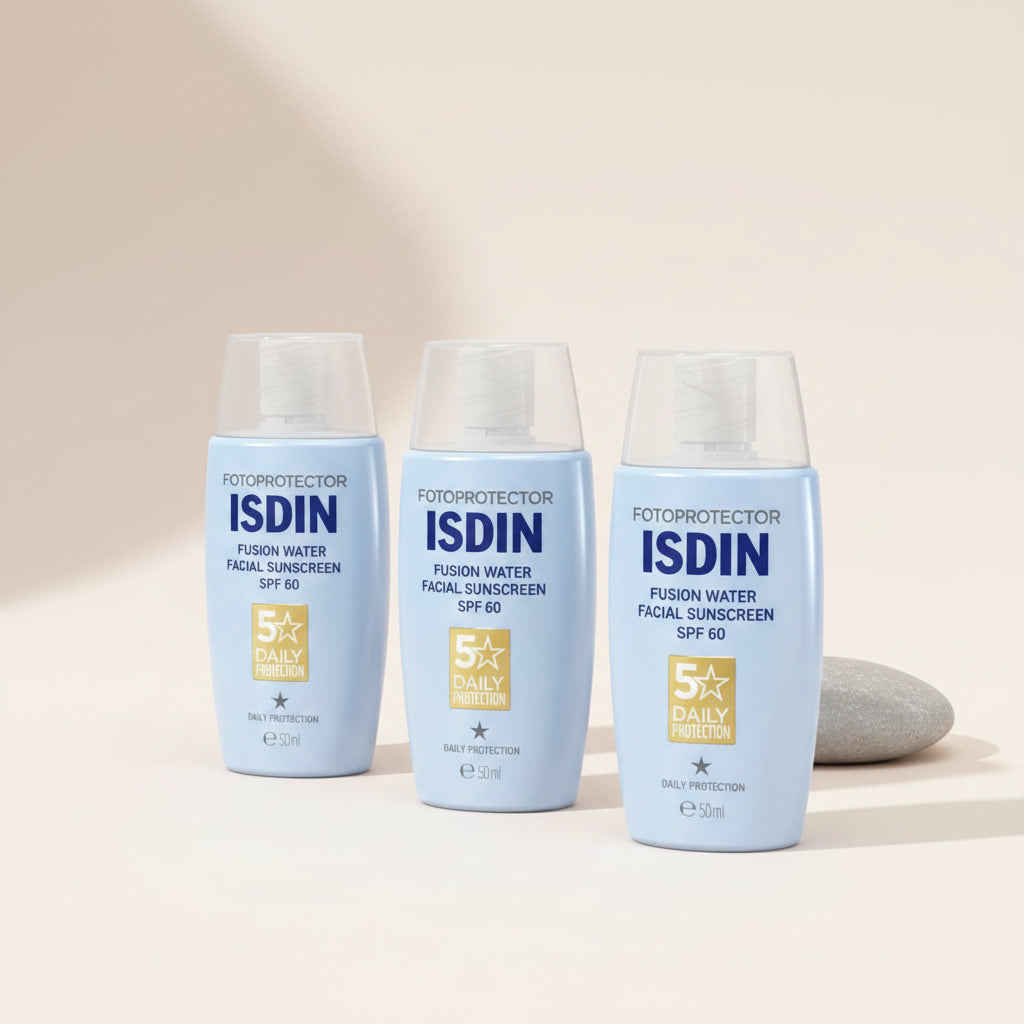 Kit com 3 unidades Isdin fusion water 5 Stars 50ml