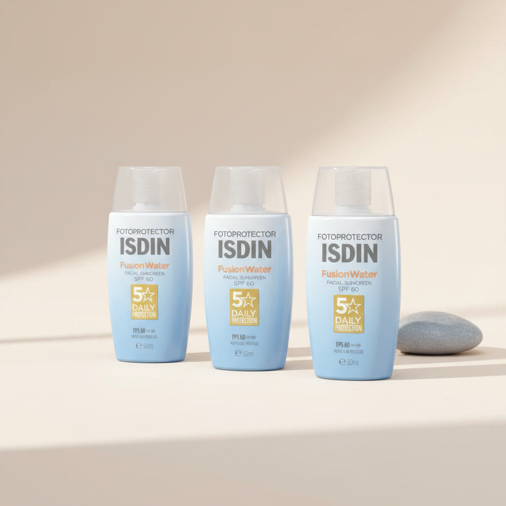 Kit com 3 unidades Isdin fusion water 5 Stars 50ml