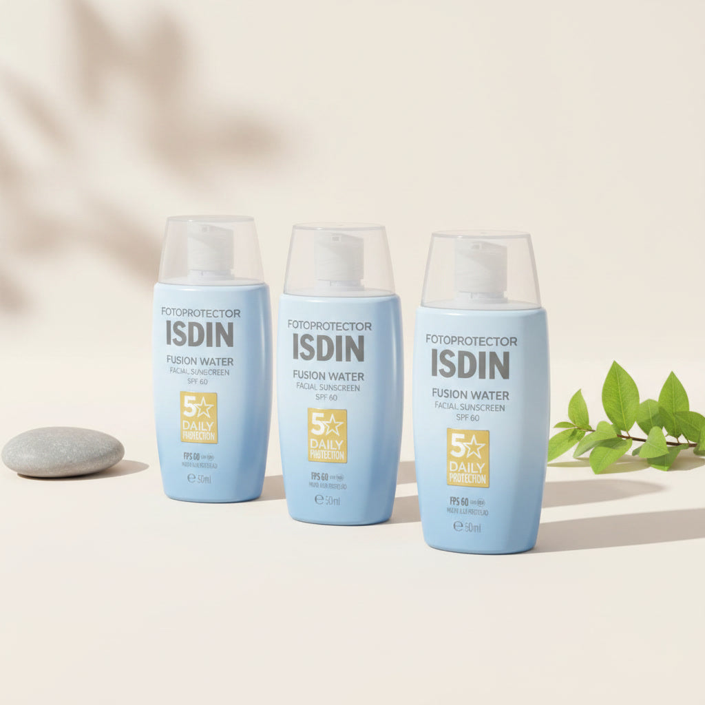 Kit com 3 unidades Isdin fusion water 5 Stars 50ml
