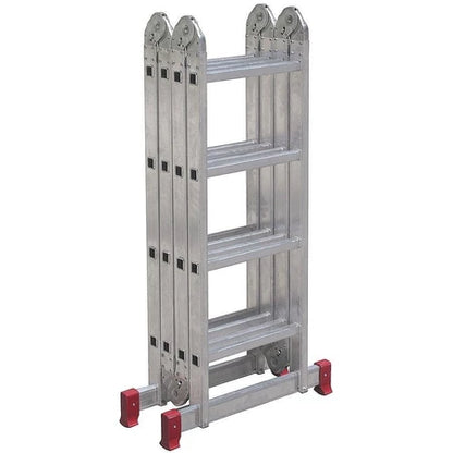 Escada de Alumínio Articulada 4x4 com 16 Degraus – Multiuso, Dobrável e Profissional BOTAFOGO-ESC0293